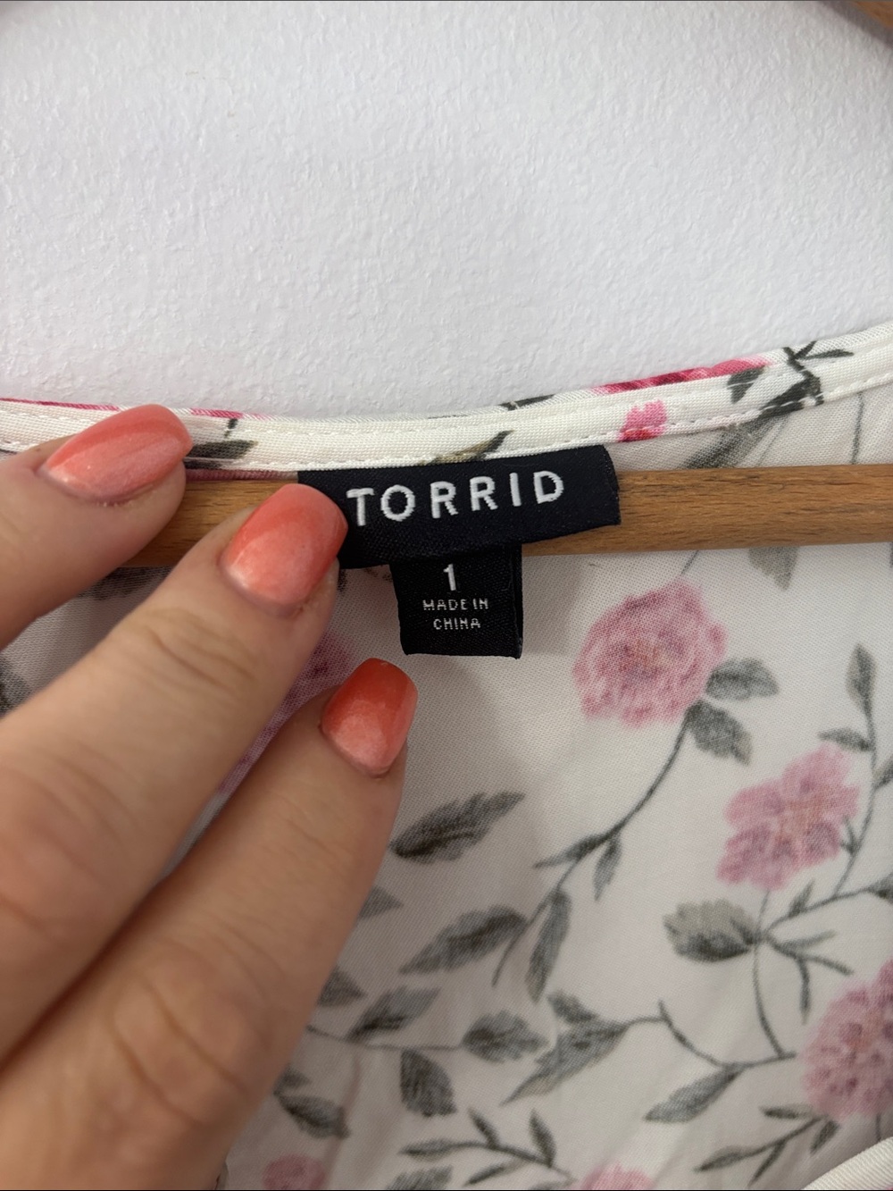torrid Cream Midi Dress with Pink Floral Print - Picture 3 of 4